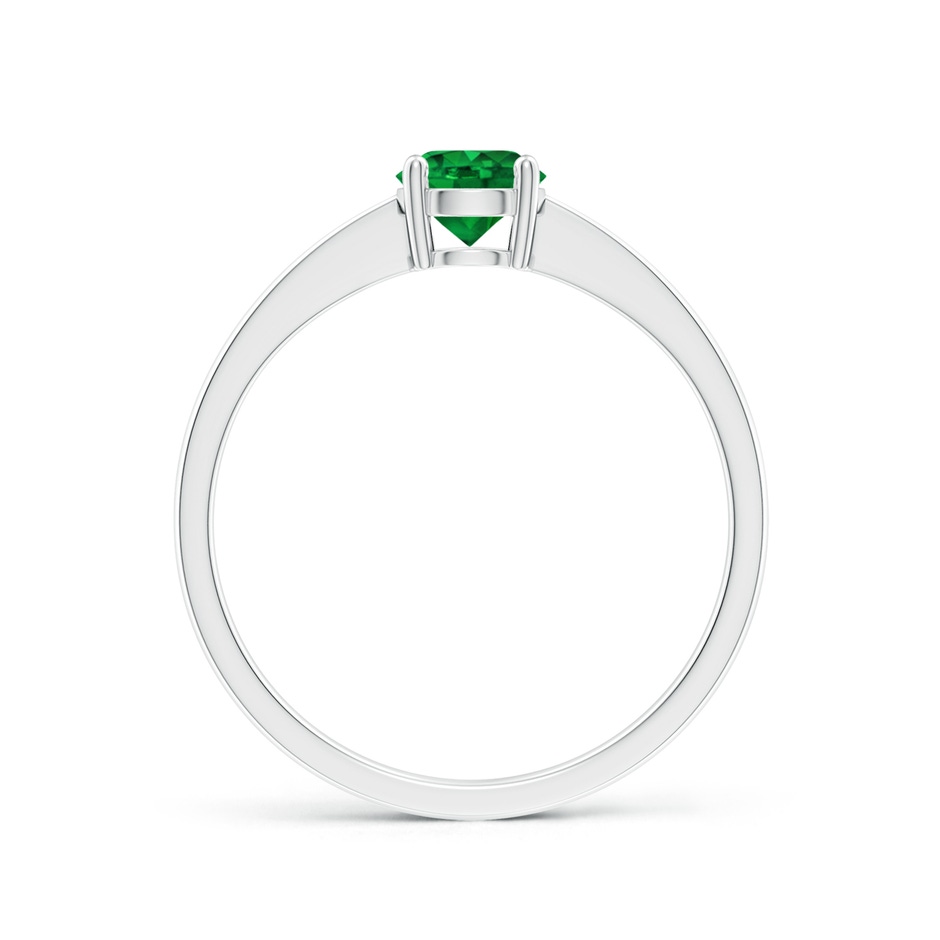 5mm AAAA Reverse Tapered Shank Emerald Solitaire Ring in P950 Platinum side 199