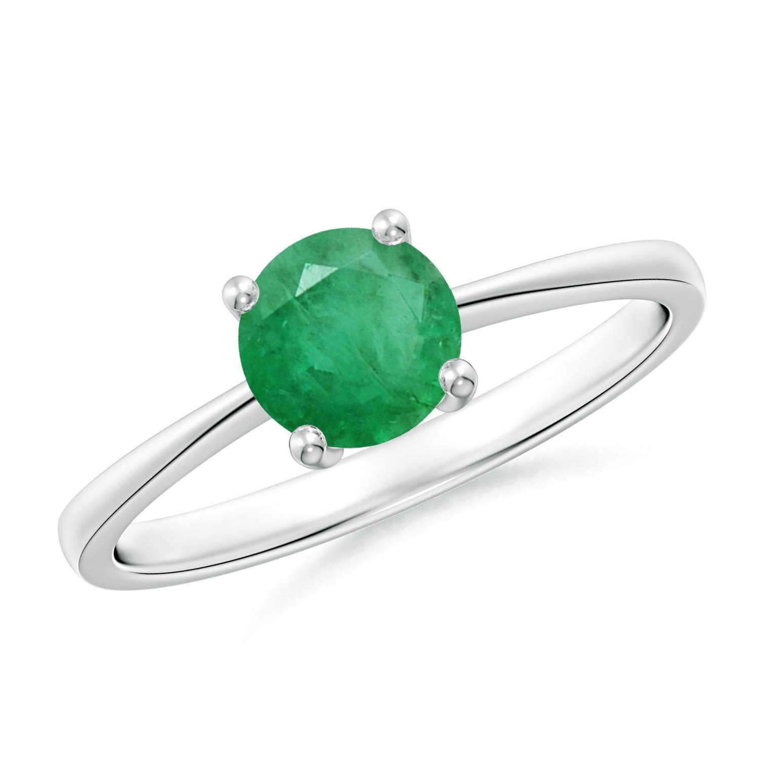 A - Emerald / 0.75 CT / 14 KT White Gold