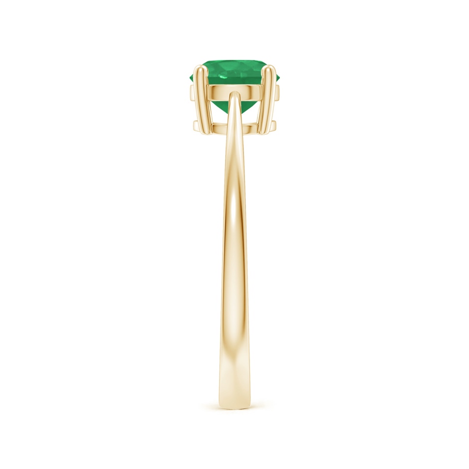 6mm A Reverse Tapered Shank Emerald Solitaire Ring in Yellow Gold side 299