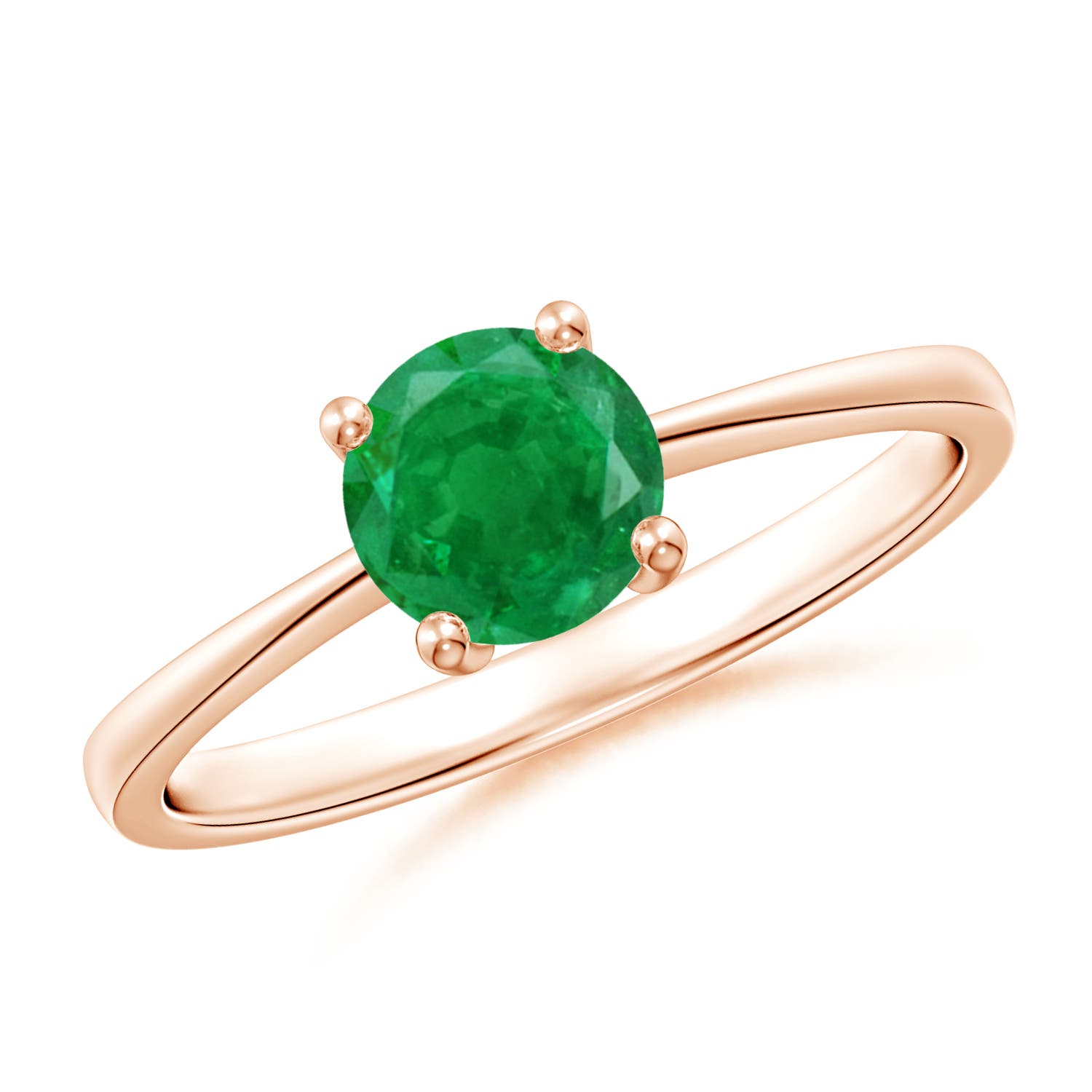 AA - Emerald / 0.75 CT / 14 KT Rose Gold