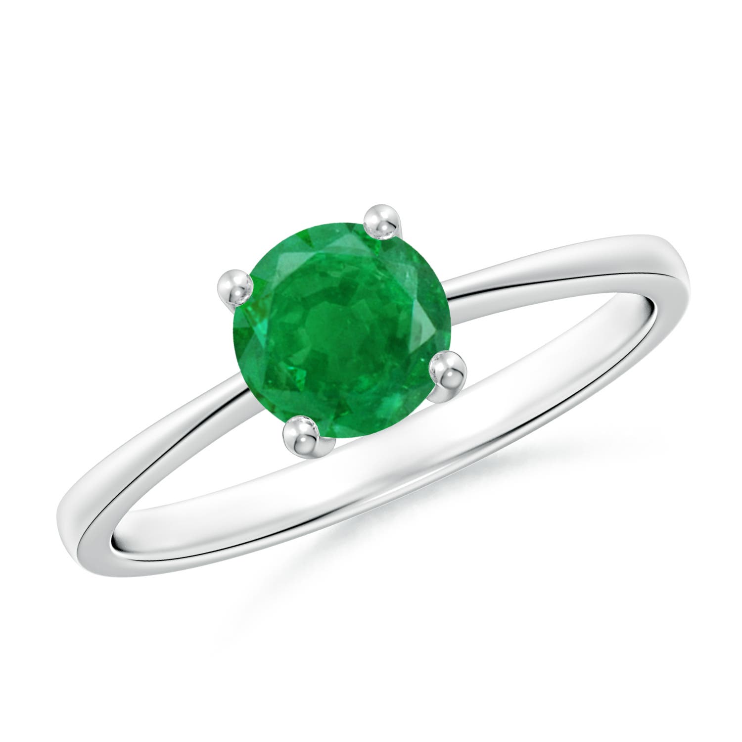 AA - Emerald / 0.75 CT / 14 KT White Gold