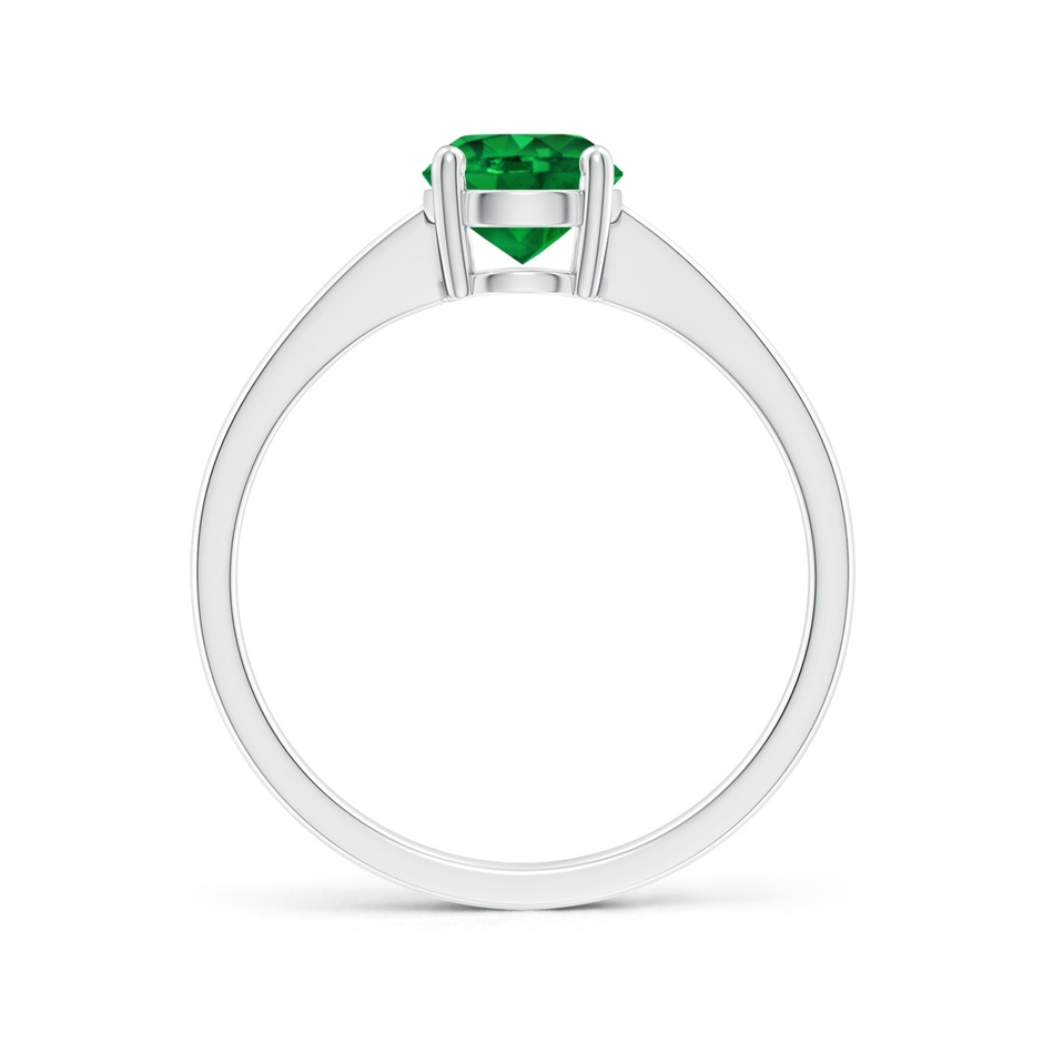 6mm AAAA Reverse Tapered Shank Emerald Solitaire Ring in P950 Platinum side 199