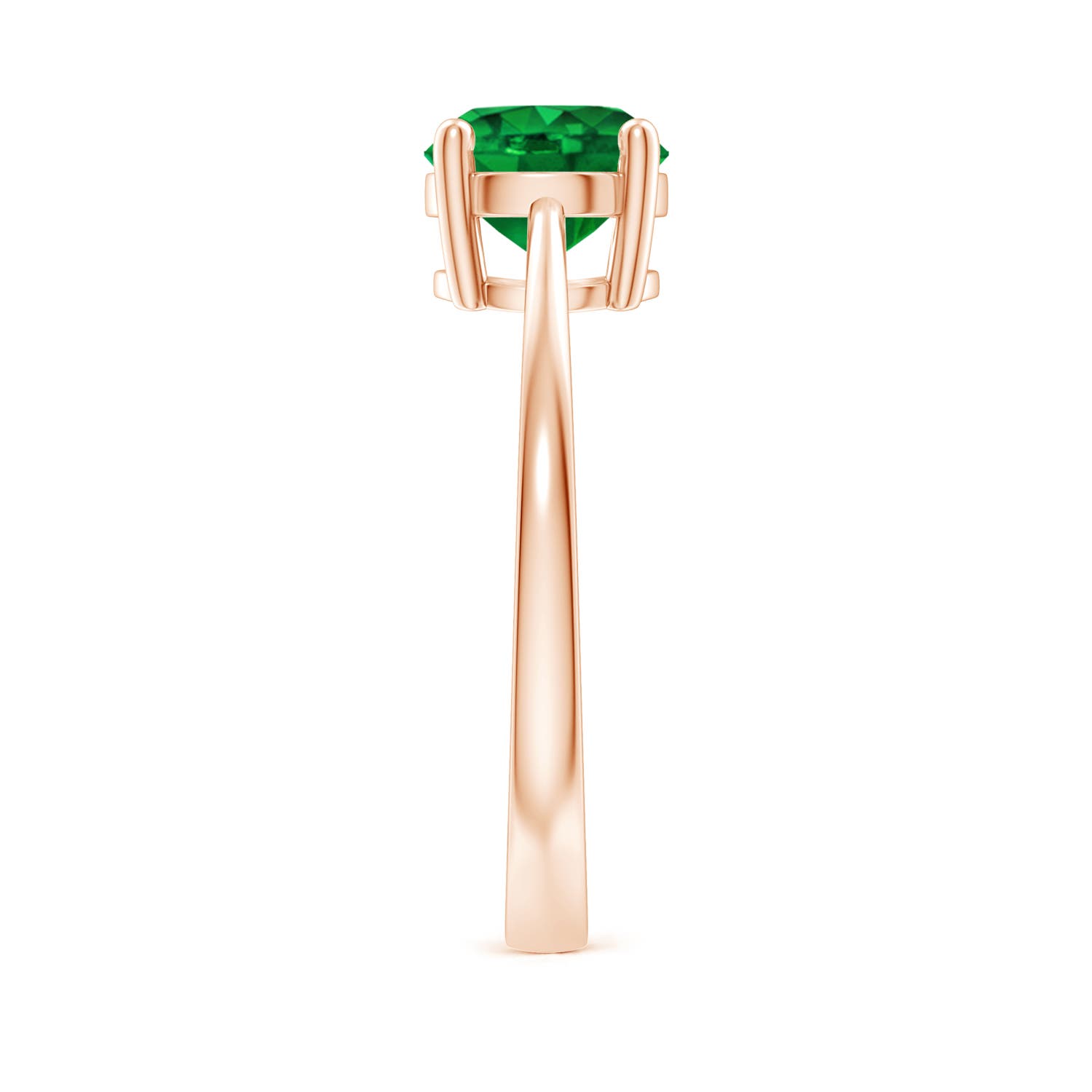 Premium - Lab-Grown Emerald / 1.2 CT / 18 KT Rose Gold