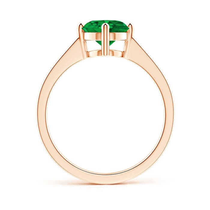 AAAA - Emerald / 1.2 CT / 14 KT Rose Gold