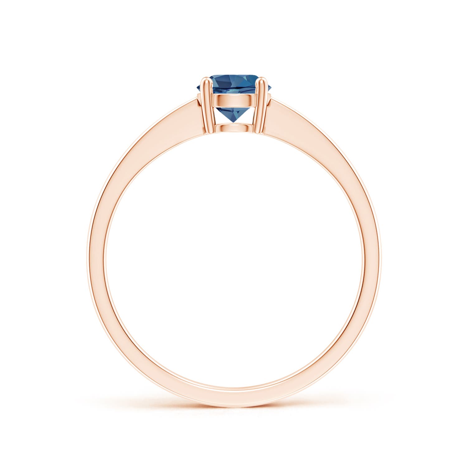 A - London Blue Topaz / 0.6 CT / 14 KT Rose Gold