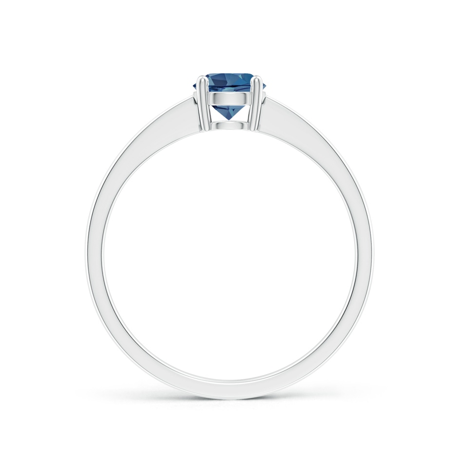 5mm A Reverse Tapered Shank London Blue Topaz Solitaire Ring in S999 Silver side 199