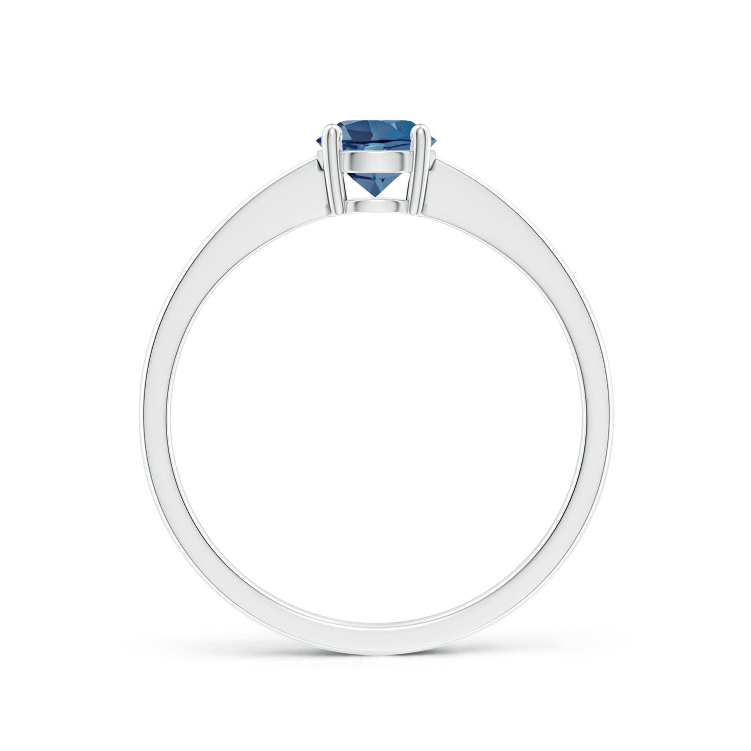 A - London Blue Topaz / 0.6 CT / 14 KT White Gold