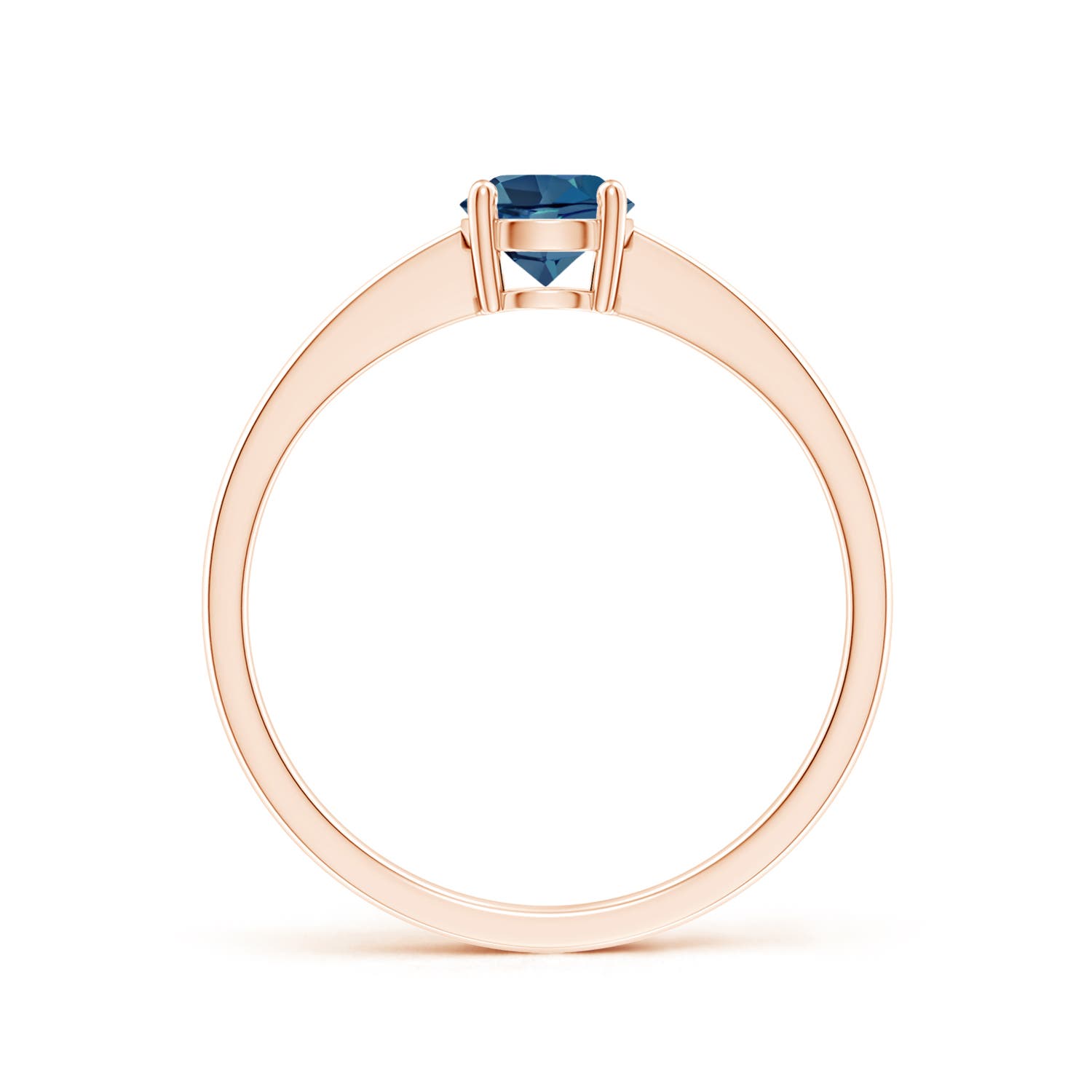 AA - London Blue Topaz / 0.6 CT / 14 KT Rose Gold