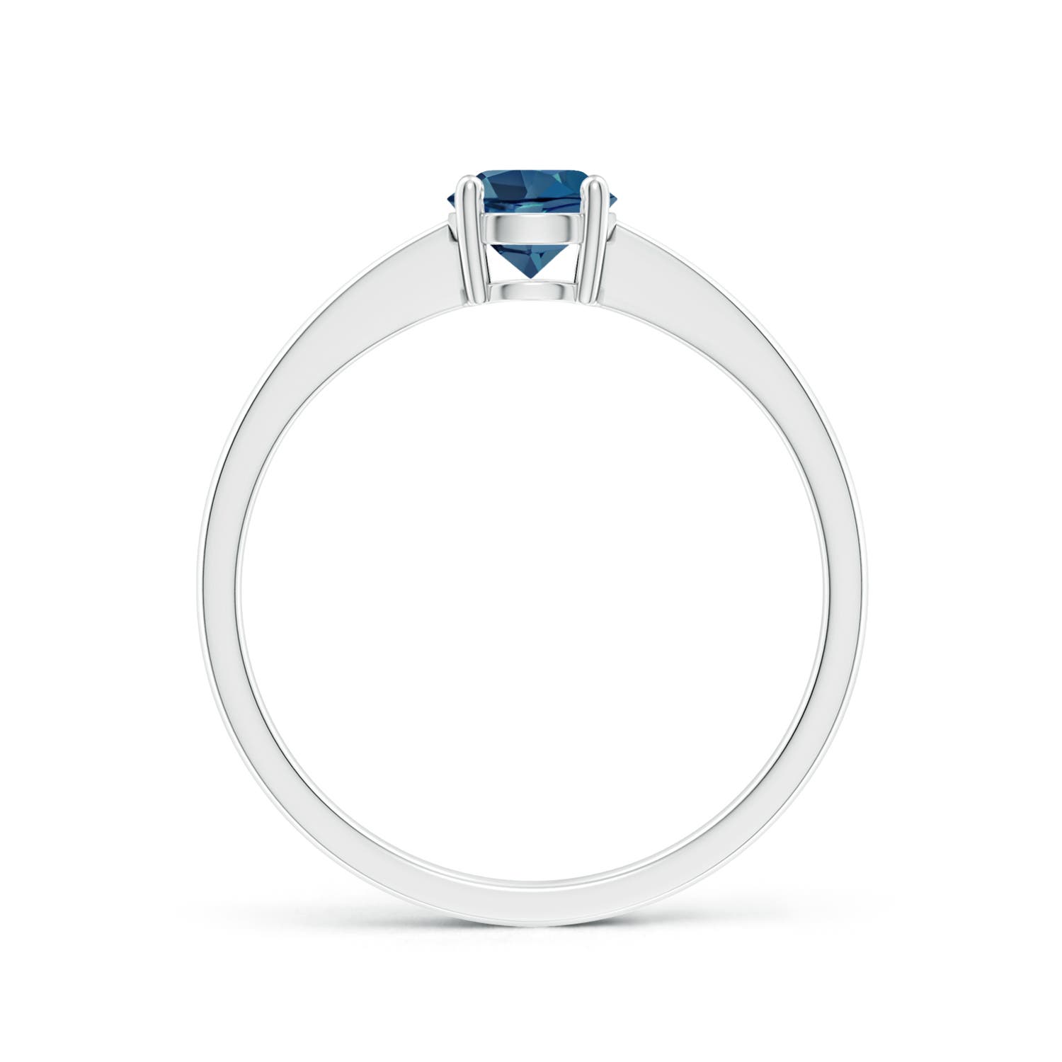 AA - London Blue Topaz / 0.6 CT / 14 KT White Gold