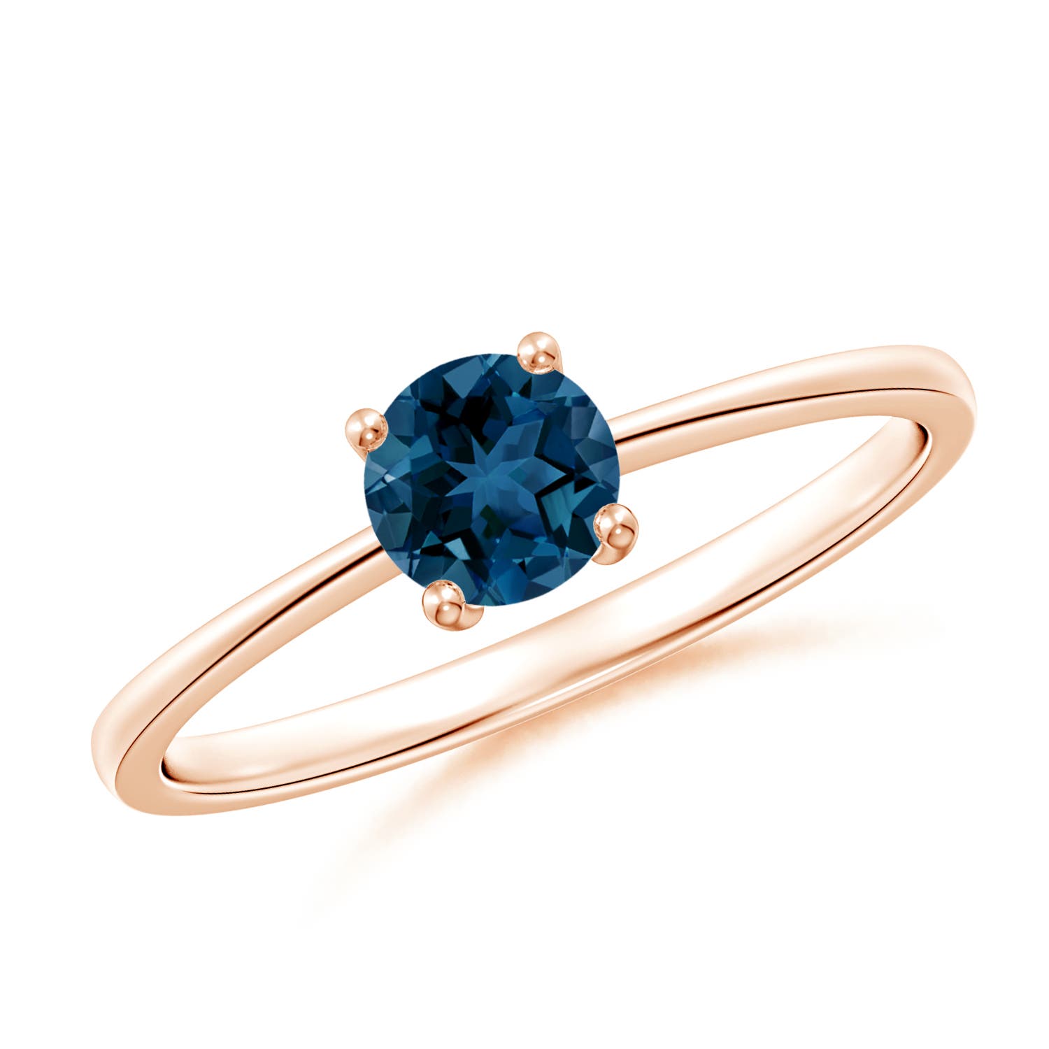 AAA - London Blue Topaz / 0.6 CT / 14 KT Rose Gold