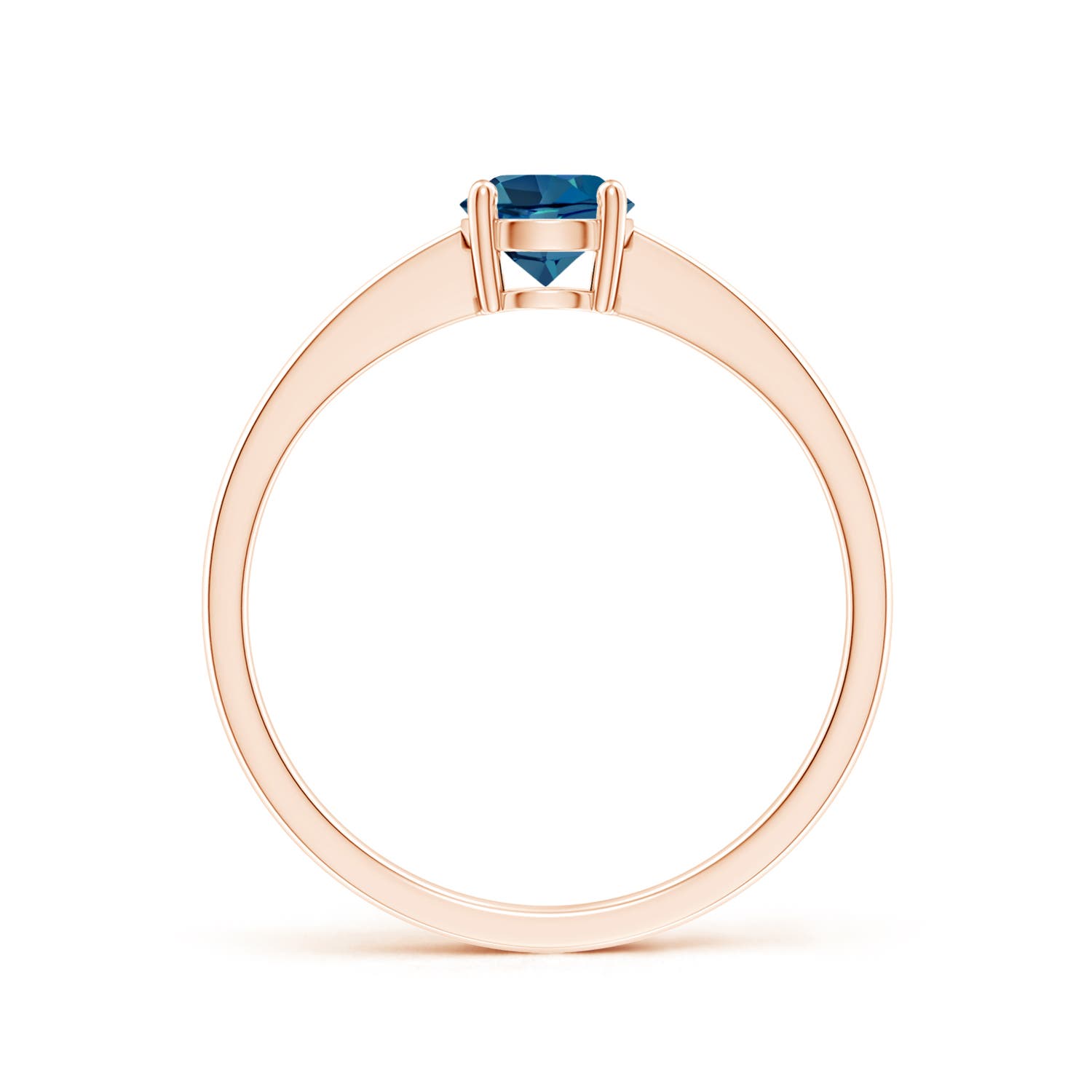 AAA - London Blue Topaz / 0.6 CT / 14 KT Rose Gold