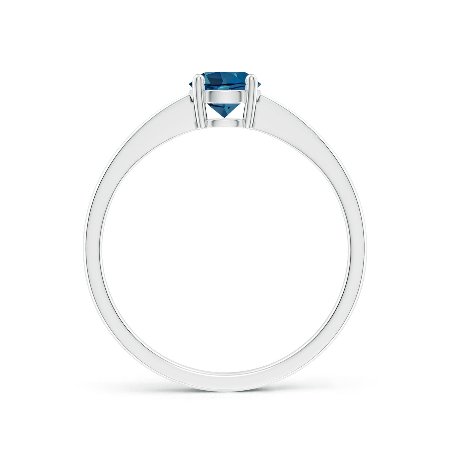 AAA - London Blue Topaz / 0.6 CT / 14 KT White Gold