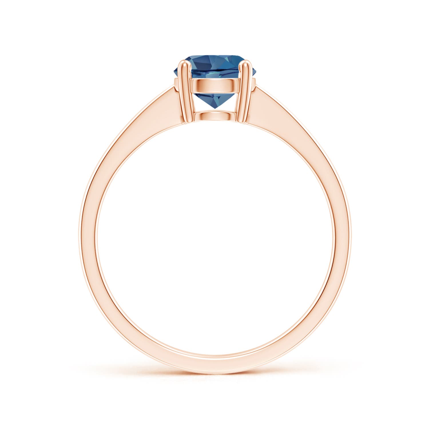 A - London Blue Topaz / 0.95 CT / 14 KT Rose Gold