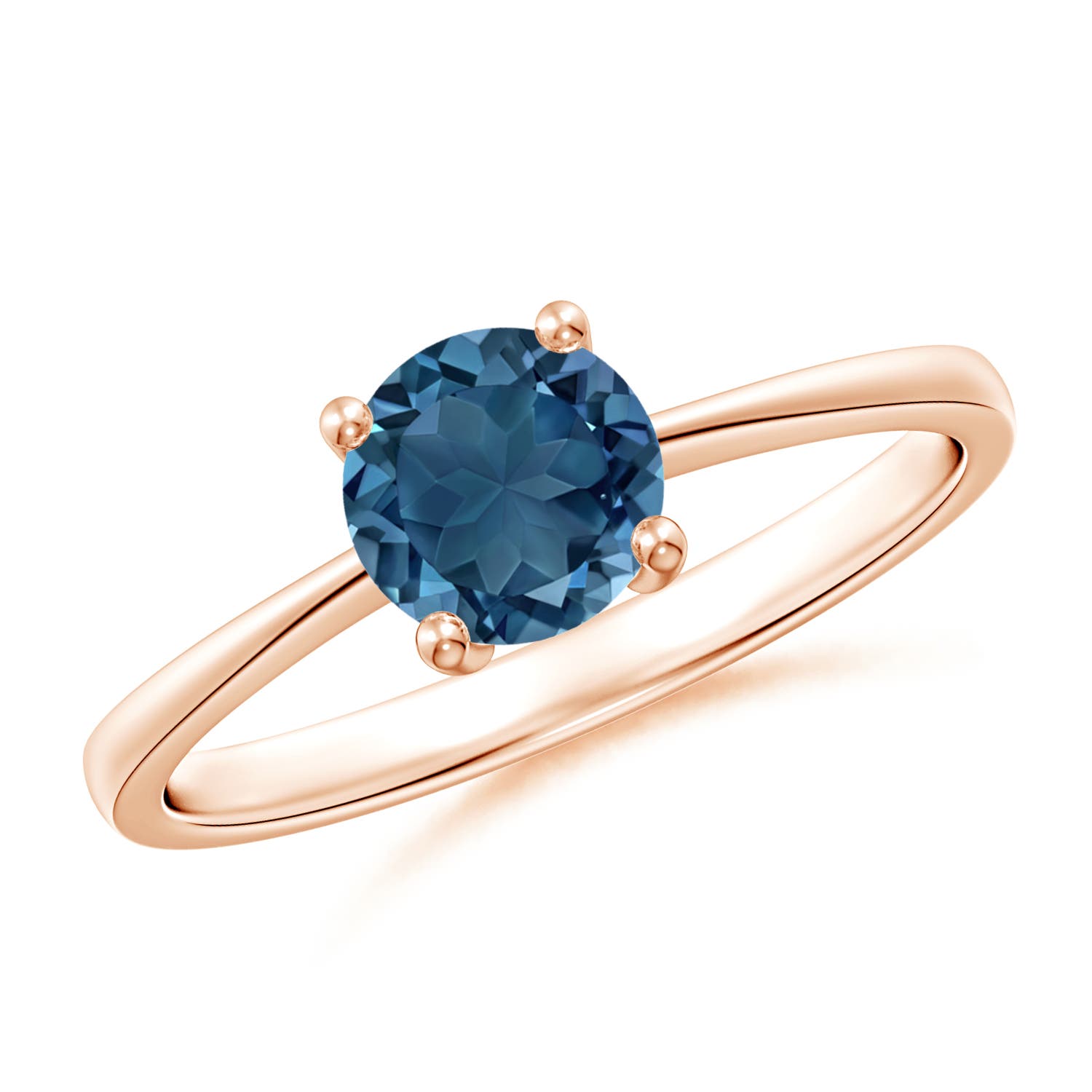 AA - London Blue Topaz / 0.95 CT / 14 KT Rose Gold