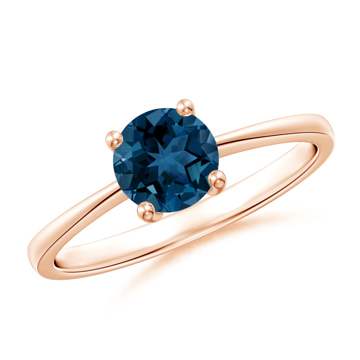 AAA - London Blue Topaz / 0.95 CT / 14 KT Rose Gold