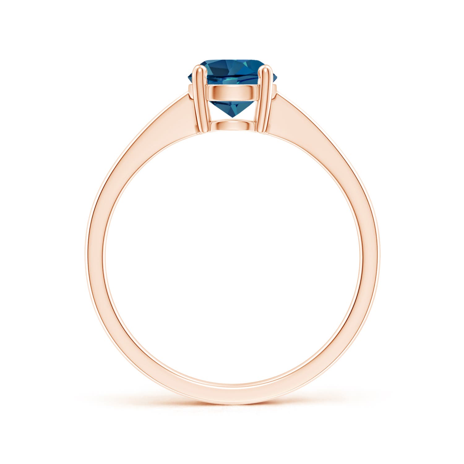 AAA - London Blue Topaz / 0.95 CT / 14 KT Rose Gold