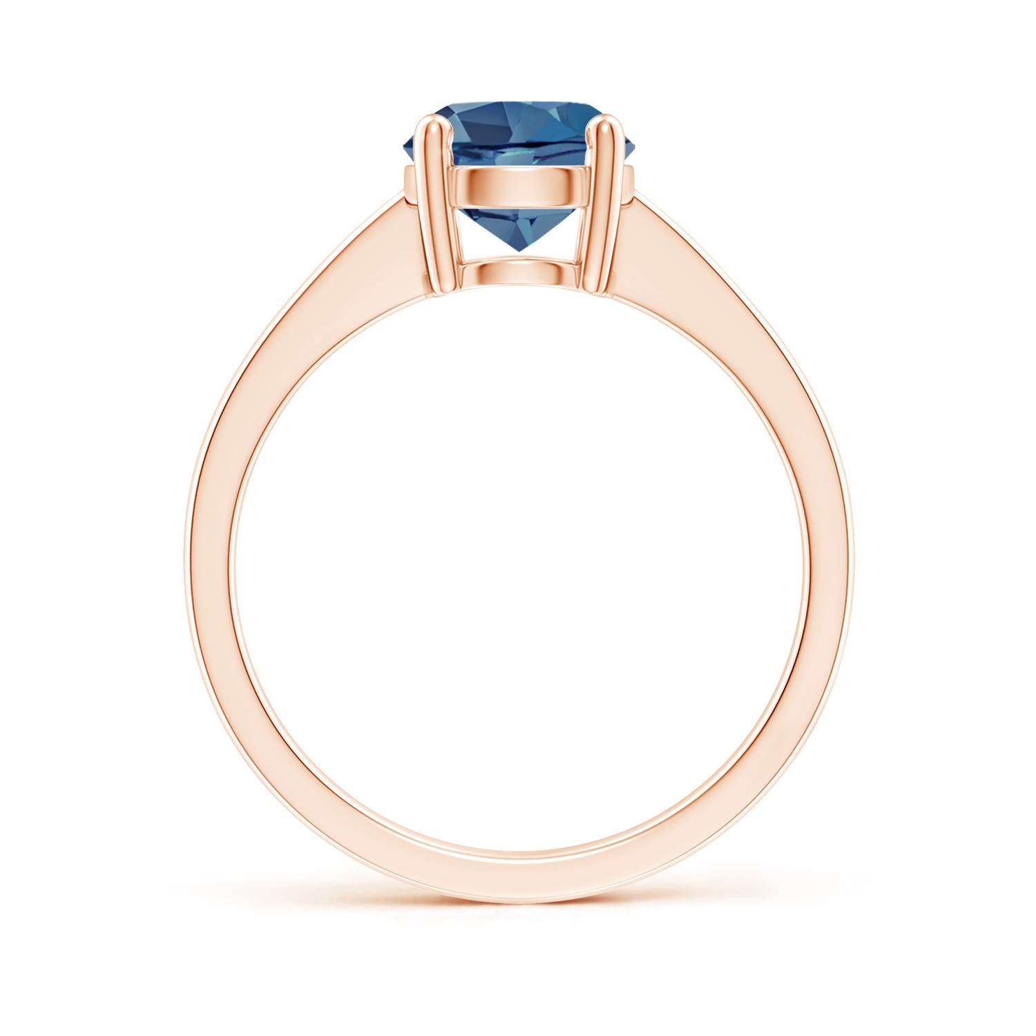 A - London Blue Topaz / 1.55 CT / 14 KT Rose Gold