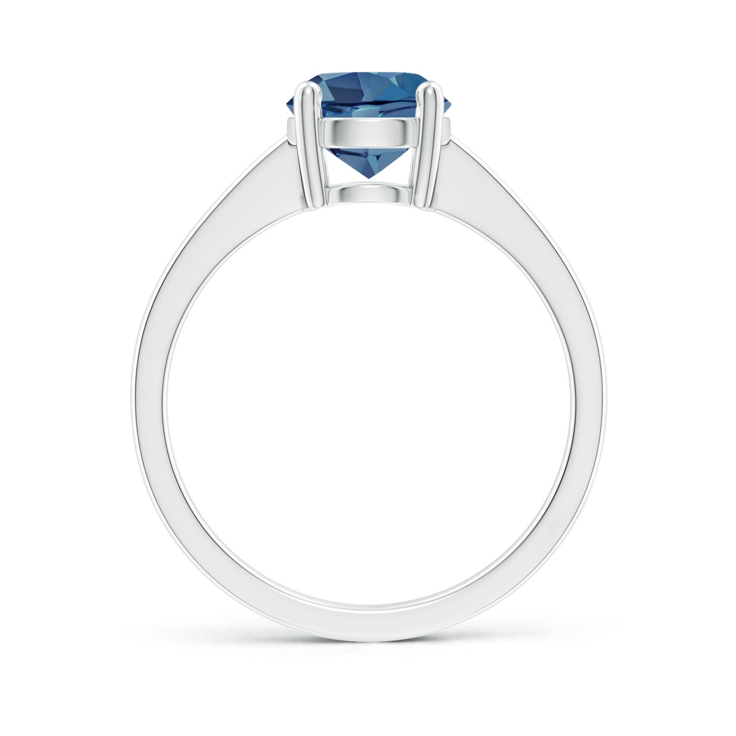 A - London Blue Topaz / 1.55 CT / 14 KT White Gold