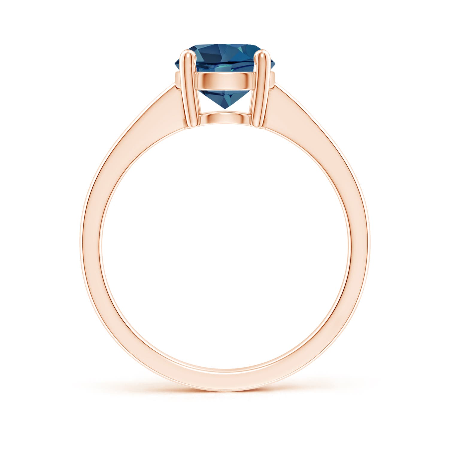 AA - London Blue Topaz / 1.55 CT / 14 KT Rose Gold