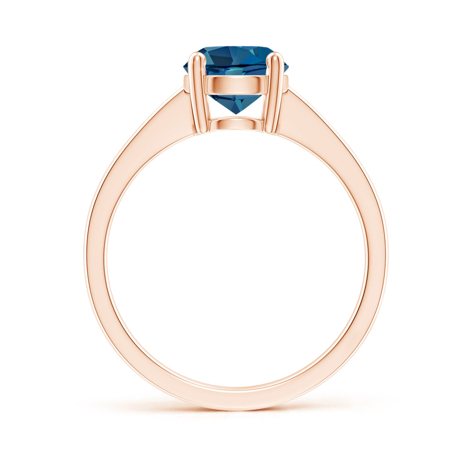 AAA - London Blue Topaz / 1.55 CT / 14 KT Rose Gold