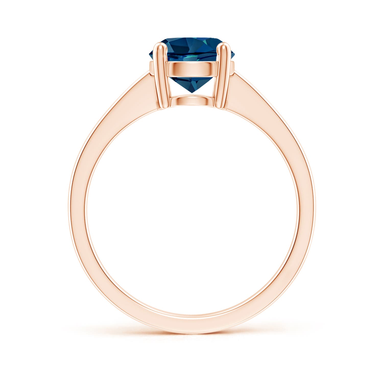 AAAA - London Blue Topaz / 1.55 CT / 14 KT Rose Gold