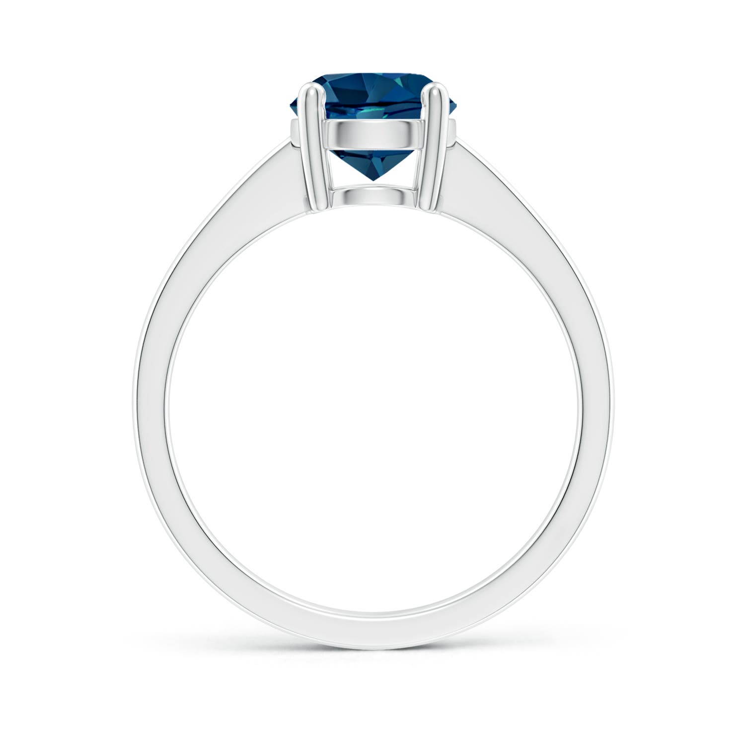 AAAA - London Blue Topaz / 1.55 CT / 14 KT White Gold