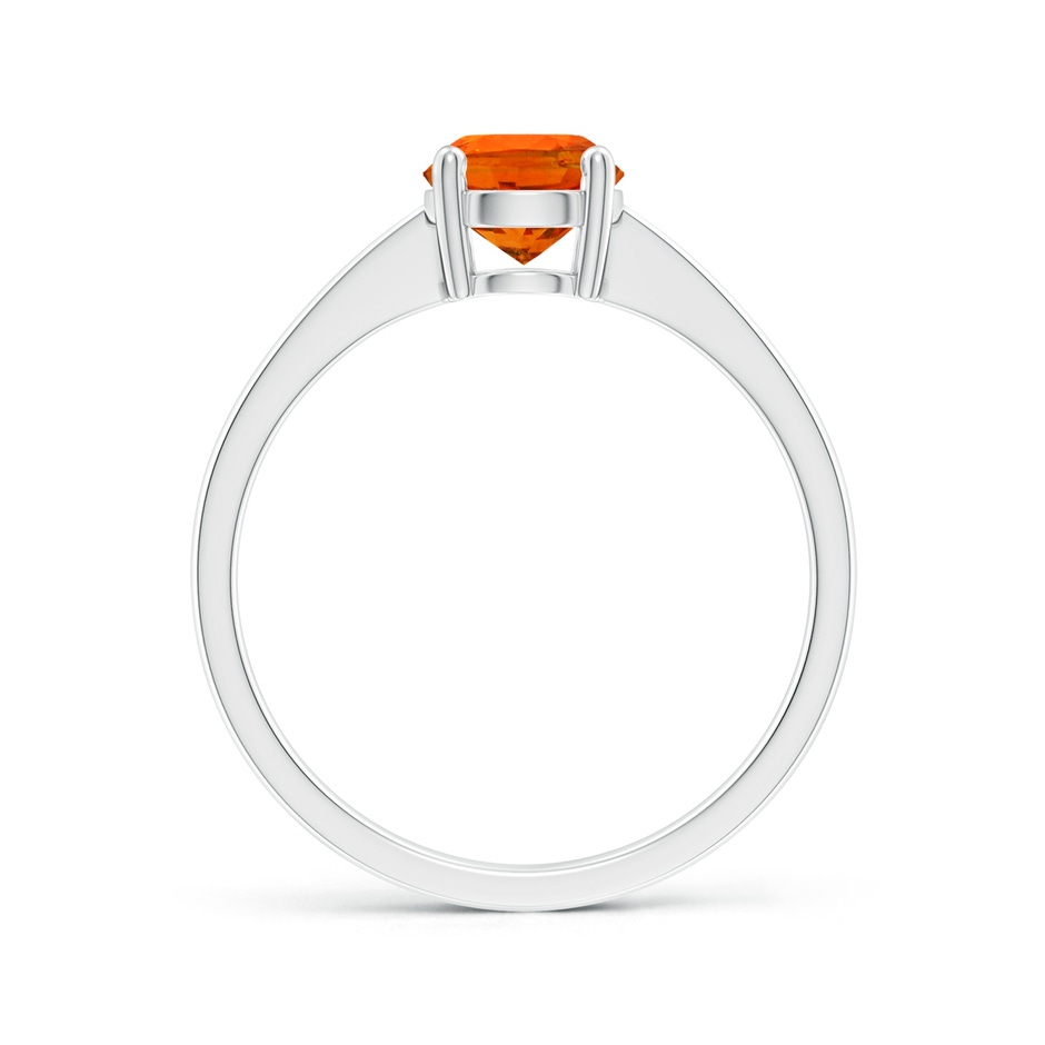 6mm AAA Reverse Tapered Shank Spessartite Solitaire Ring in White Gold side-1