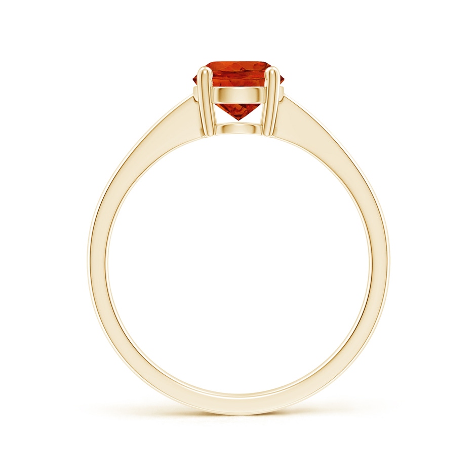 6mm AAAA Reverse Tapered Shank Spessartite Solitaire Ring in Yellow Gold side-1