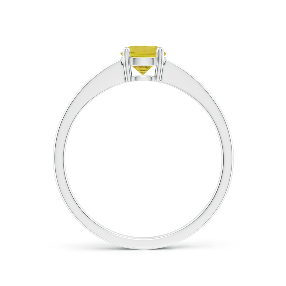 5mm A Reverse Tapered Shank Yellow Sapphire Solitaire Ring in P950 Platinum side-1