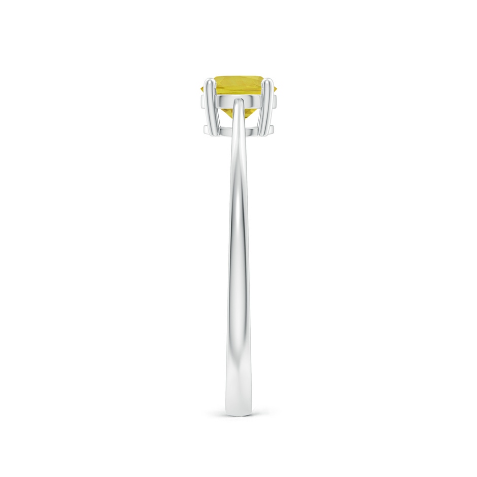 5mm A Reverse Tapered Shank Yellow Sapphire Solitaire Ring in P950 Platinum side-2