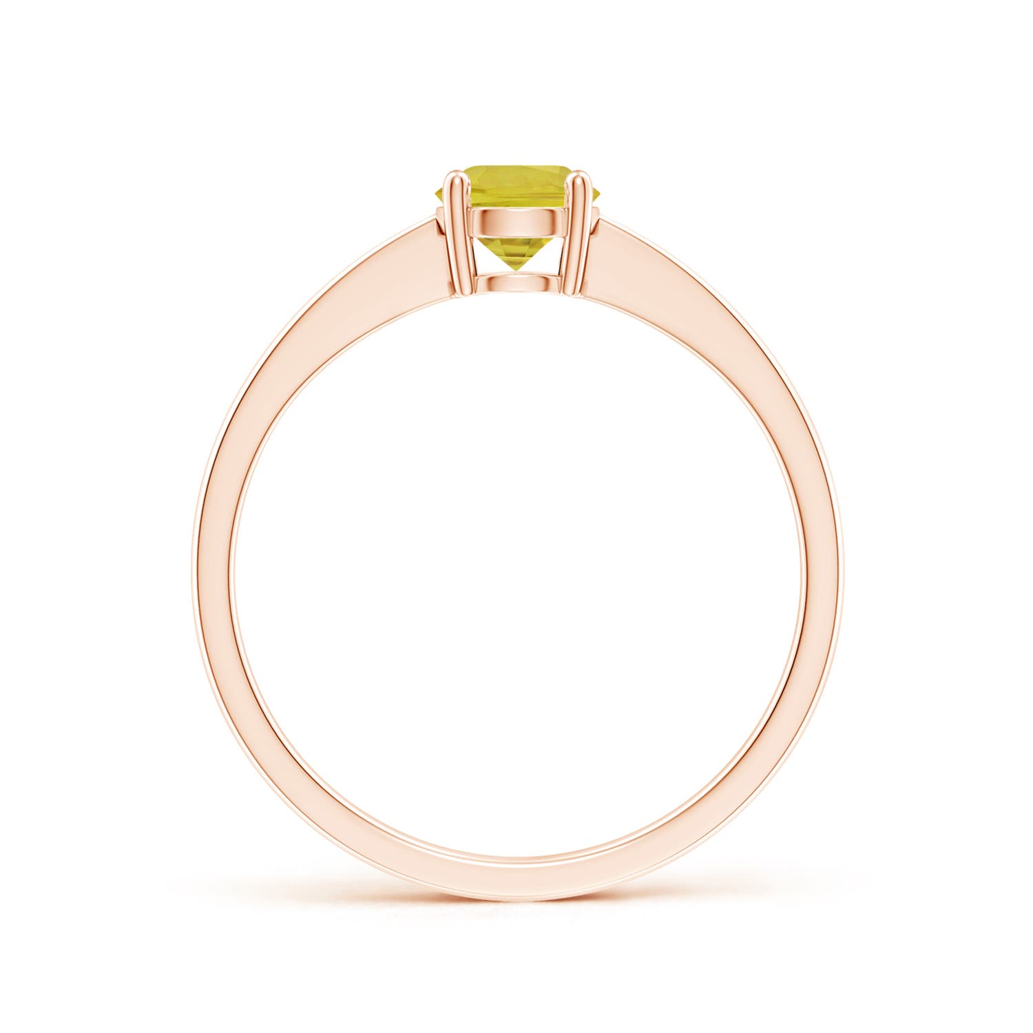 A - Yellow Sapphire / 0.53 CT / 14 KT Rose Gold