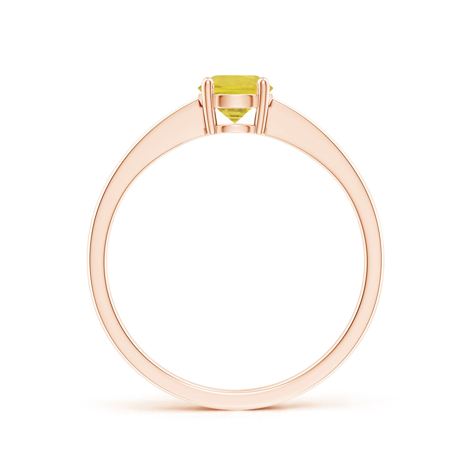 AA - Yellow Sapphire / 0.53 CT / 14 KT Rose Gold