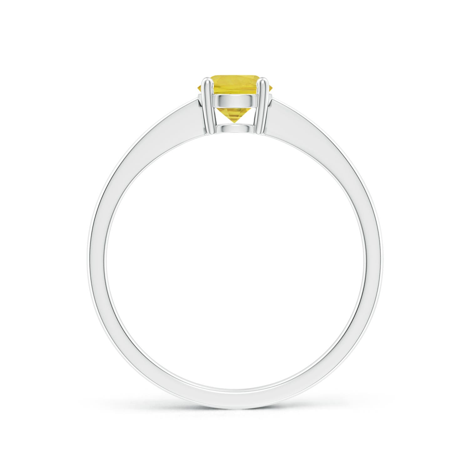 AA - Yellow Sapphire / 0.53 CT / 14 KT White Gold