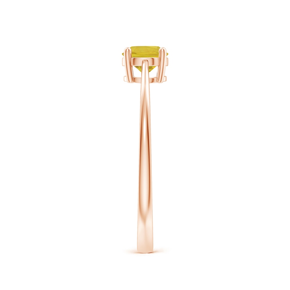 5mm AAA Reverse Tapered Shank Yellow Sapphire Solitaire Ring in Rose Gold side-2
