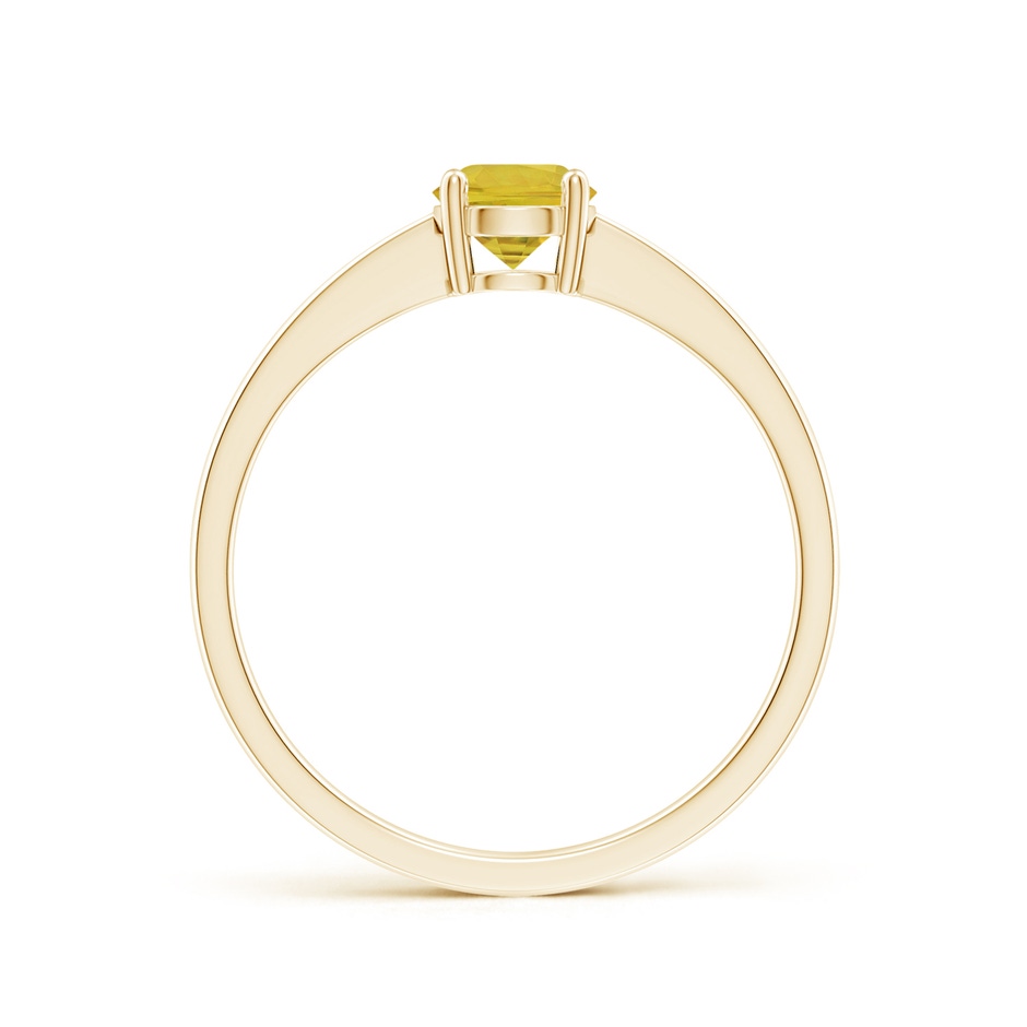 5mm AAA Reverse Tapered Shank Yellow Sapphire Solitaire Ring in Yellow Gold side-1
