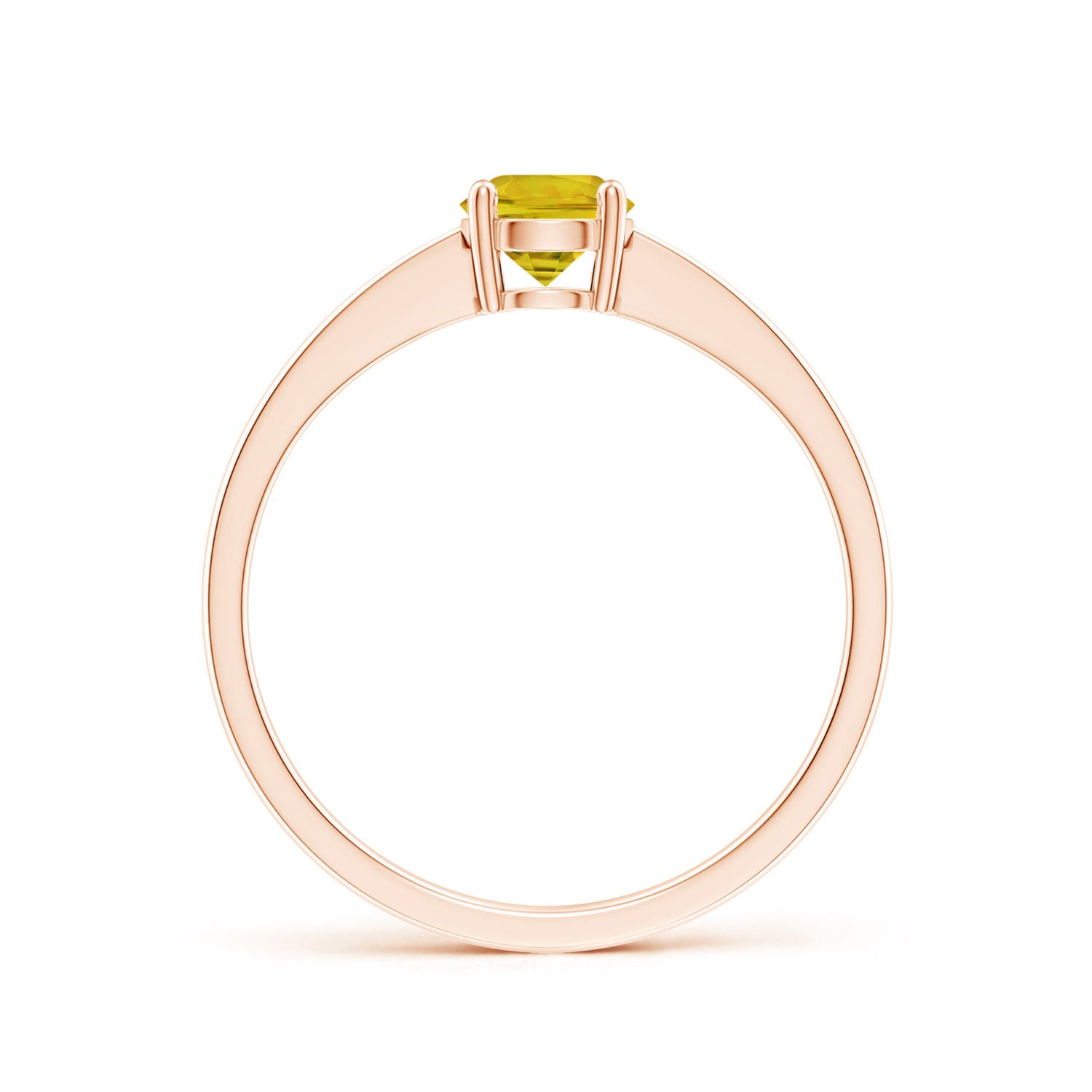 AAAA - Yellow Sapphire / 0.53 CT / 14 KT Rose Gold