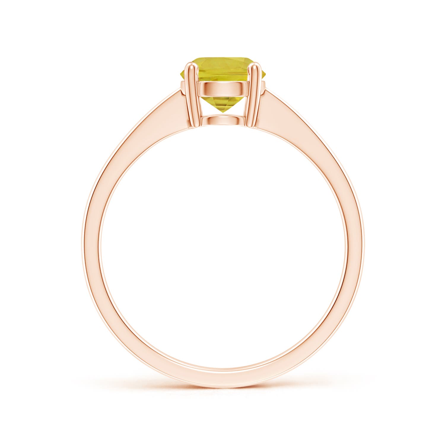 A - Yellow Sapphire / 1 CT / 14 KT Rose Gold