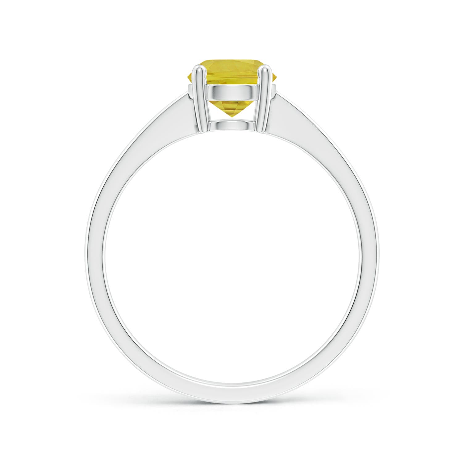 A - Yellow Sapphire / 1 CT / 14 KT White Gold