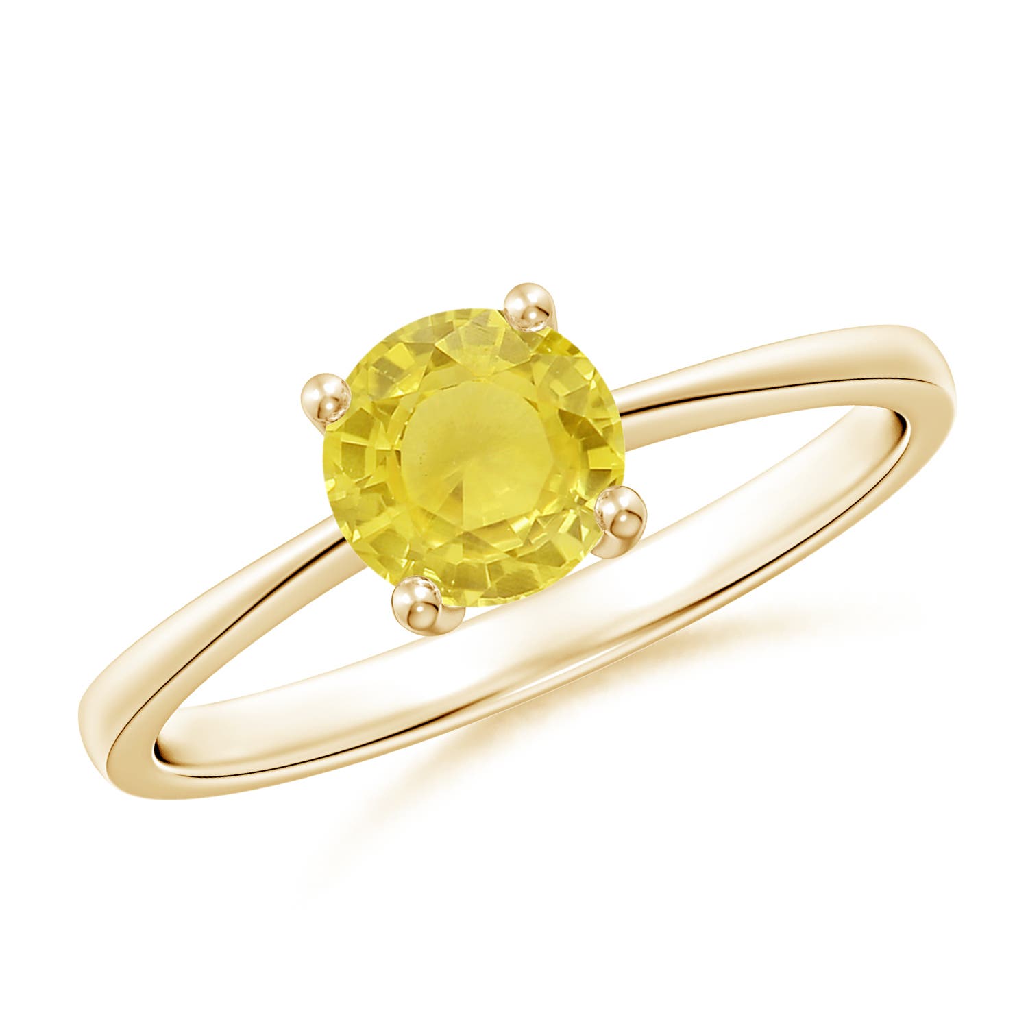 A - Yellow Sapphire / 1 CT / 14 KT Yellow Gold