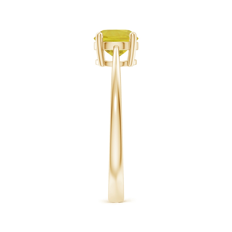 6mm A Reverse Tapered Shank Yellow Sapphire Solitaire Ring in Yellow Gold side-2