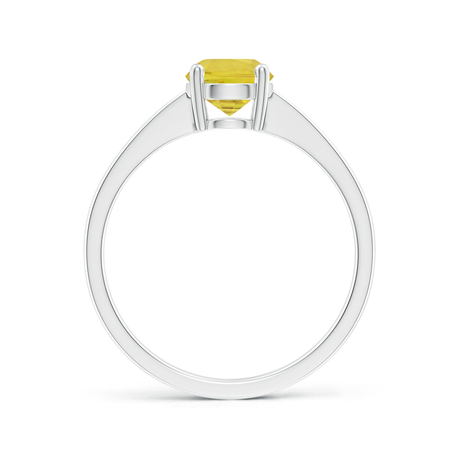 AA - Yellow Sapphire / 1 CT / 14 KT White Gold