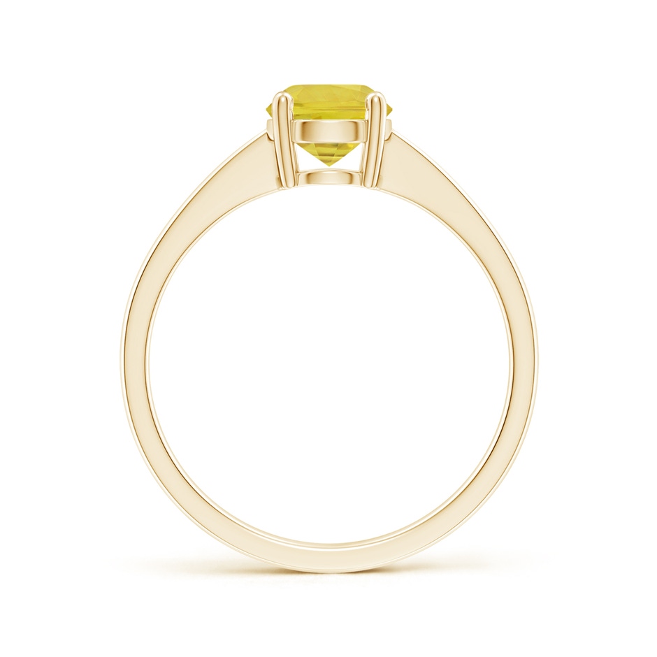 6mm AA Reverse Tapered Shank Yellow Sapphire Solitaire Ring in Yellow Gold side-1