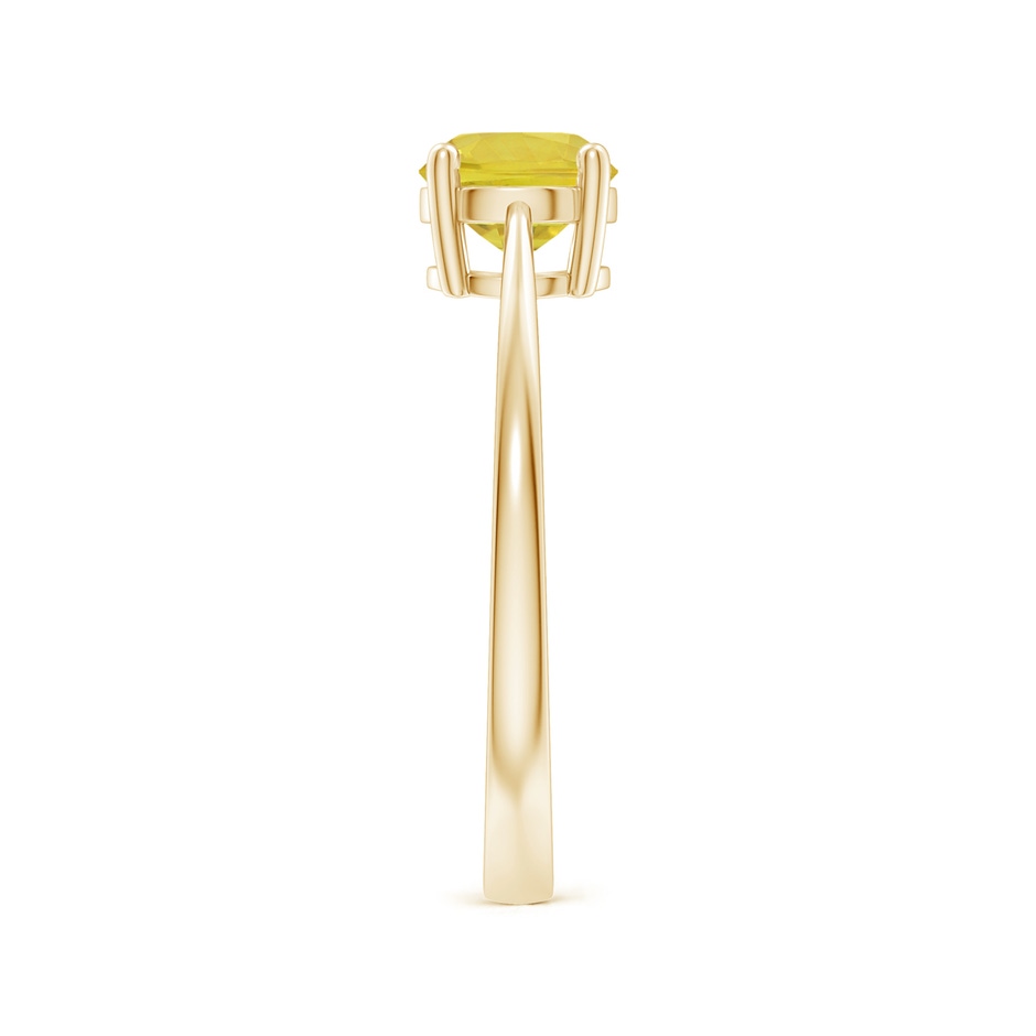 6mm AA Reverse Tapered Shank Yellow Sapphire Solitaire Ring in Yellow Gold side-2