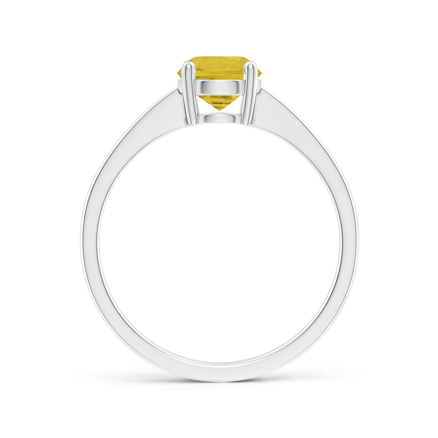 AAA - Yellow Sapphire / 1 CT / 14 KT White Gold