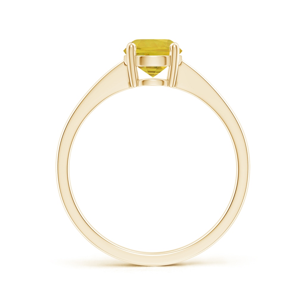 6mm AAA Reverse Tapered Shank Yellow Sapphire Solitaire Ring in Yellow Gold - side_1