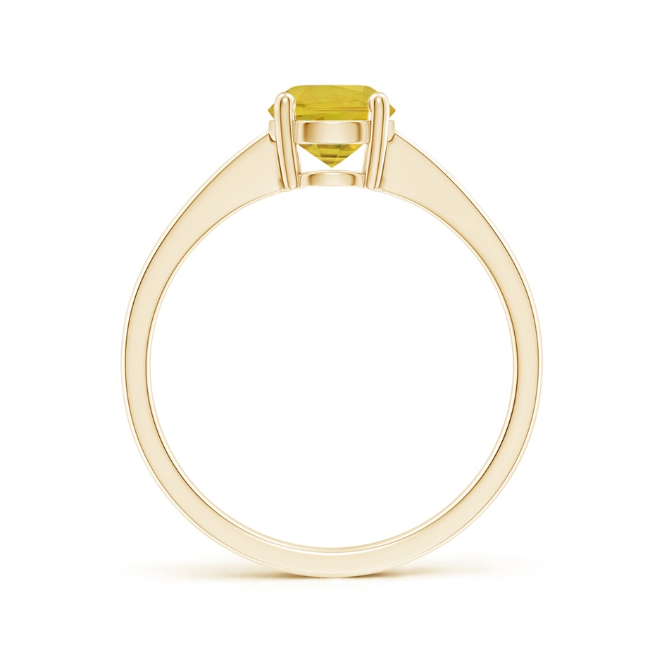 6mm AAA Reverse Tapered Shank Yellow Sapphire Solitaire Ring in Yellow Gold side-1