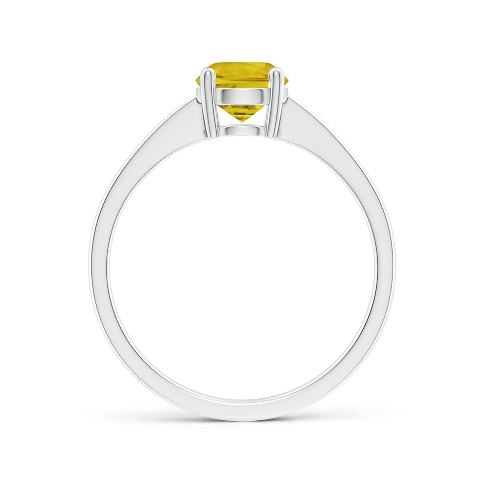 6mm AAAA Reverse Tapered Shank Yellow Sapphire Solitaire Ring in P950 Platinum side-1