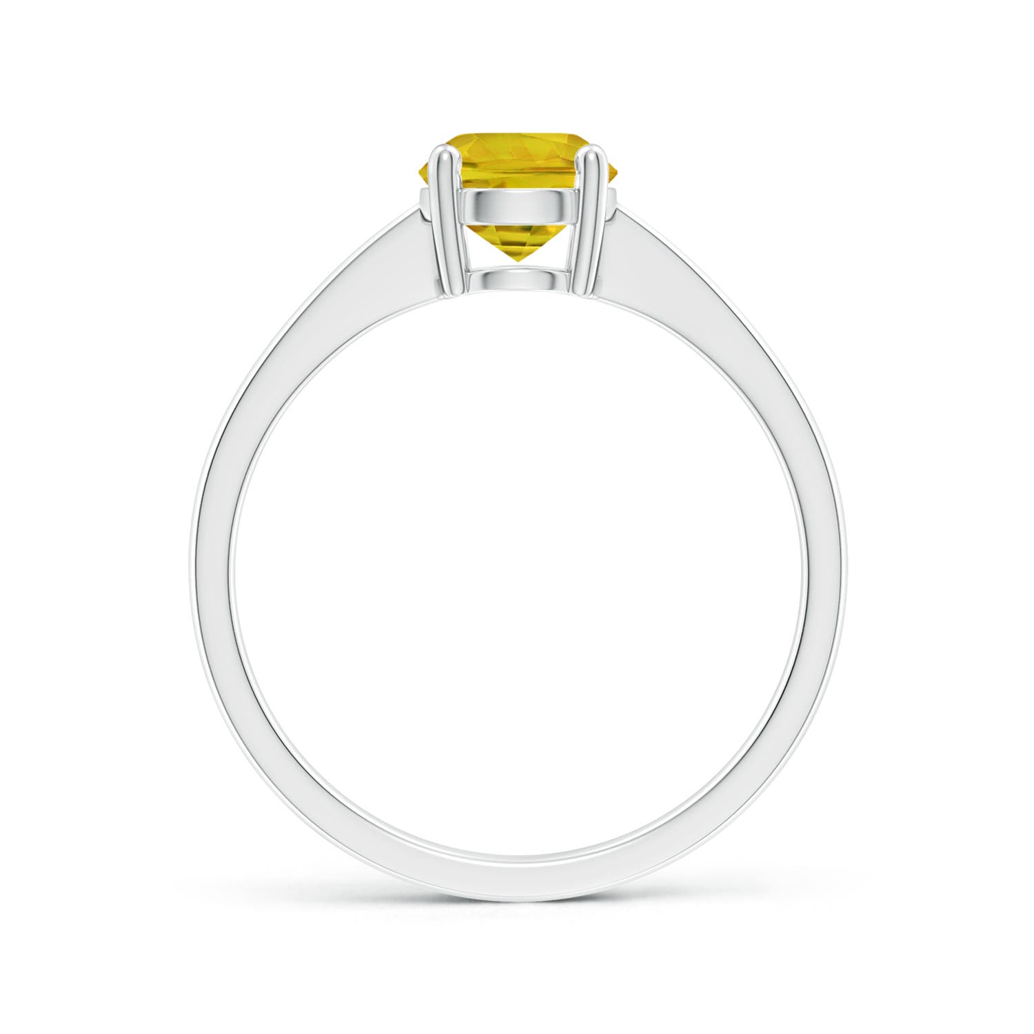 AAAA - Yellow Sapphire / 1 CT / 14 KT White Gold