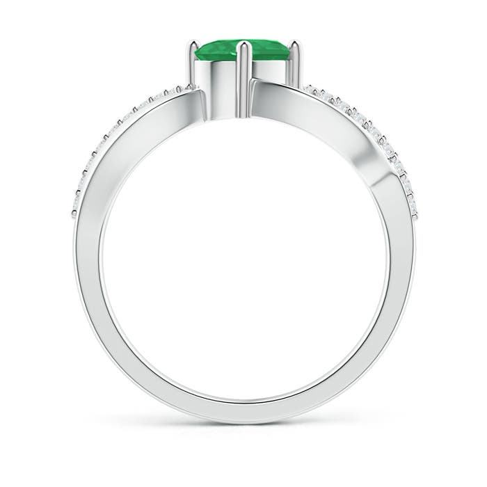 A - Emerald / 0.8 CT / 14 KT White Gold