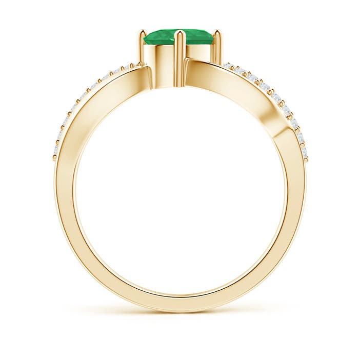 A - Emerald / 0.8 CT / 14 KT Yellow Gold